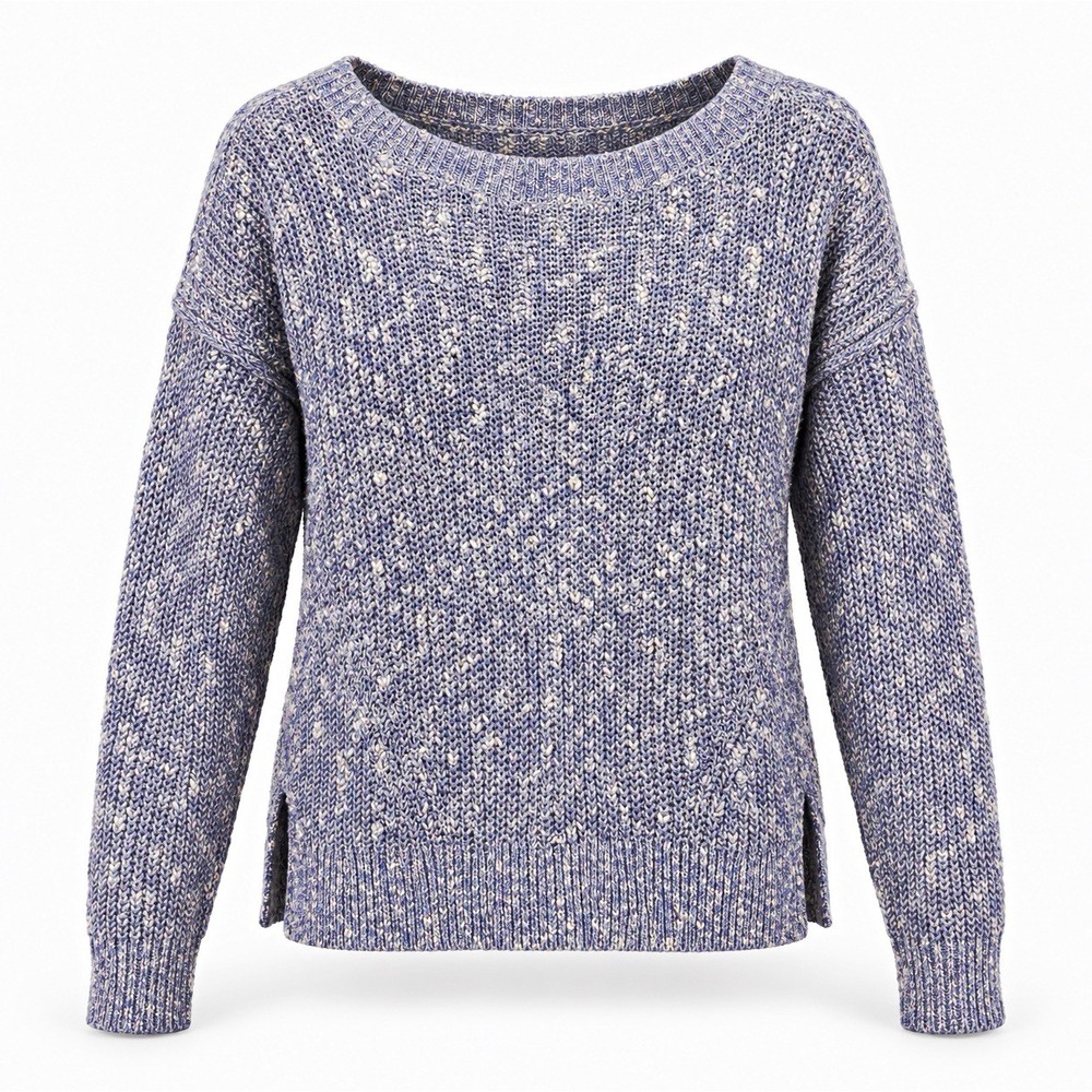 Abercrombie & Fitch Sweater Women's S Purple/White Speckled Knit Crew Pullover